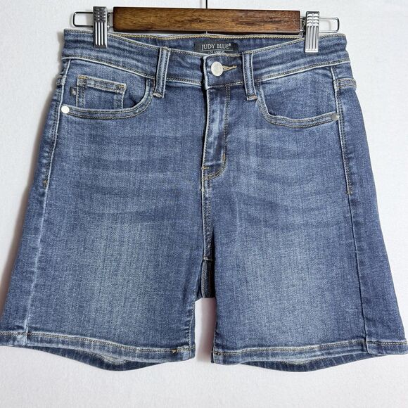 Judy Blue Pants - Judy Blue High Rise Stretch Dark Wash Denim Blue Jean Shorts Size S US 2/4